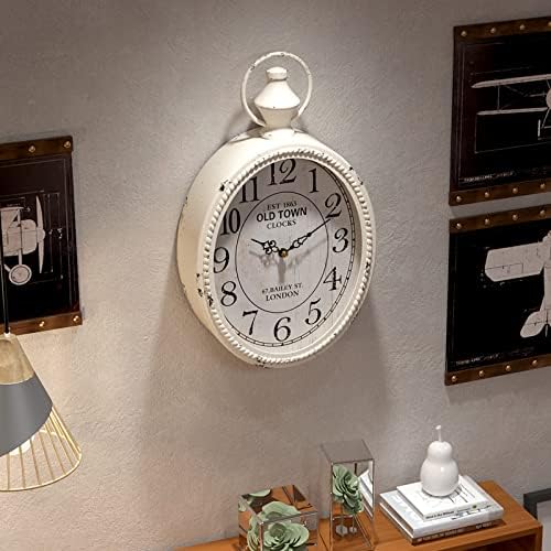Menterry Small Retro Oval Wall Clock Antique Old Design - Image 6