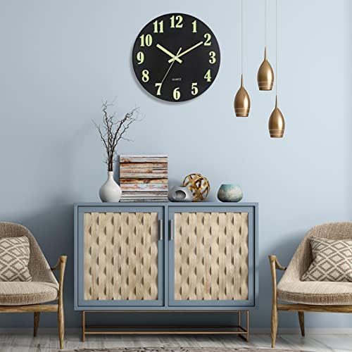 HZDHCLH Luminous Wall Clock 12 Inch Silent Non Ticking Clock - Image 4