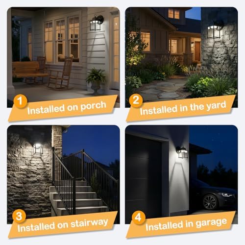LIT-PaTH Outdoor Wall Light Fixture, LED 5000K, 2 Pack - Image 5
