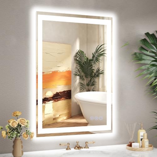 30x36 LED Bathroom Mirror, Separate Front and Back Lights by GreatMirrorTalksItself