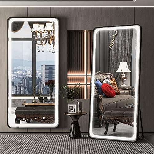 Hasipu Full Length Mirror with Lights, Full Body Dressing Standing, Hanging by Whatssuitableisthebest