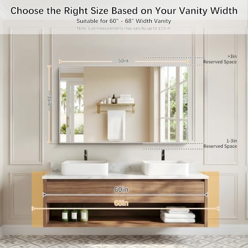 DESBING 30" x 50" Bathroom Mirror - Image 4