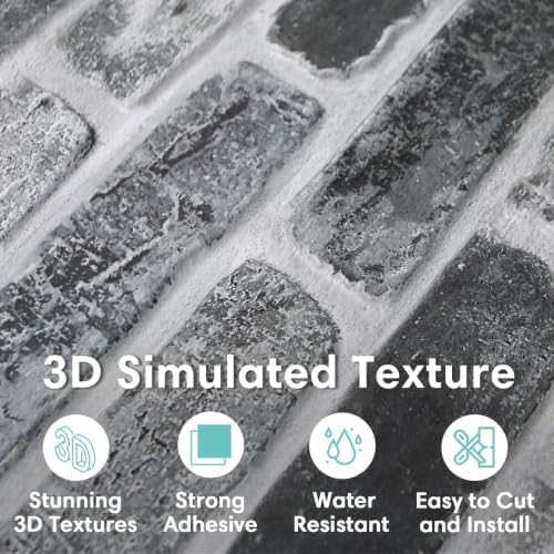Commomy 3D Wall Panels Peel and Stick Faux Brick - Image 2