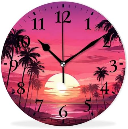 Non-Ticking Silent Wall Clocks Battery Operated Personalized Decor Clock by Kyvita
