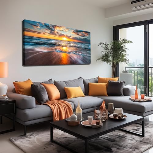 GUGIKA Sun Wall Art for Living Room, Size 48 x 24 Inches by GUGIKA