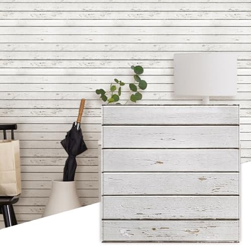 Commomy 3D Faux Wood Wall Stickers Peel and Stick 10 Pcs 11.8" x 11.8" by CommomyDecor