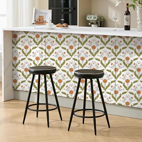 Vintage Floral Wallpaper Green, Botanical Removable Peel and Stick Wallpaper - Image 3