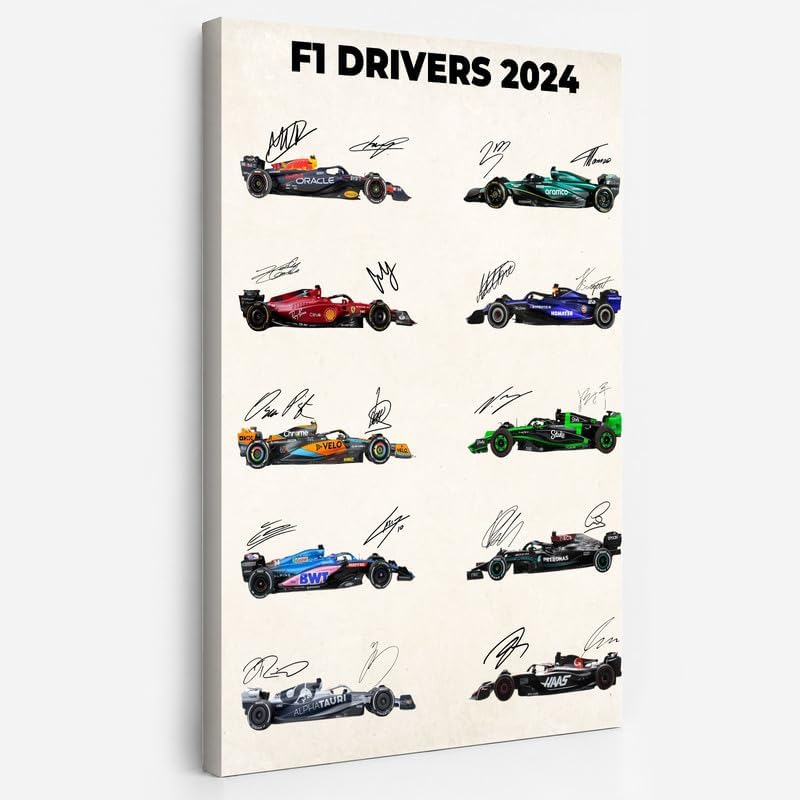 InkFlow Posters Car Racing Canvas Poster by Unknown