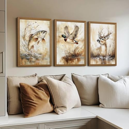 Hunting Nursery Wall Art Decor Wildlife Boys Room Pictures Fishing Poster - Image 7