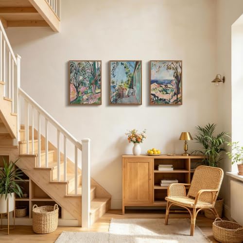 WENGTIAO 3pcs Framed Matisse St. Tropez Landscape Canvas Wall Art - Image 4