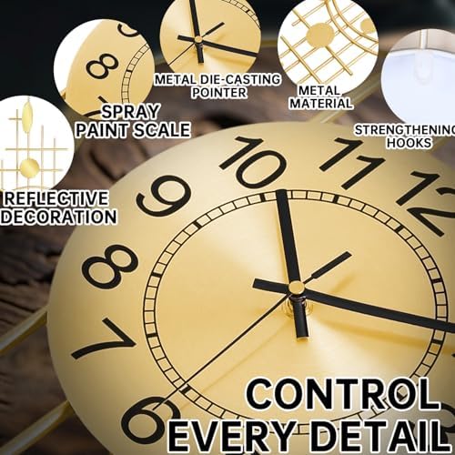 Wall Clock for Living Room, Silent Quality Quartz Battery Operated, Bedroom - Image 2