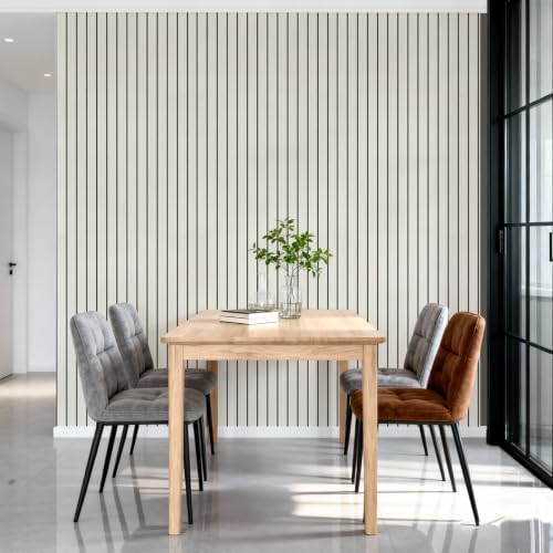 3D Wall Panel Peel and Stick, 15.7 x 118 in, Light Beige - Image 2