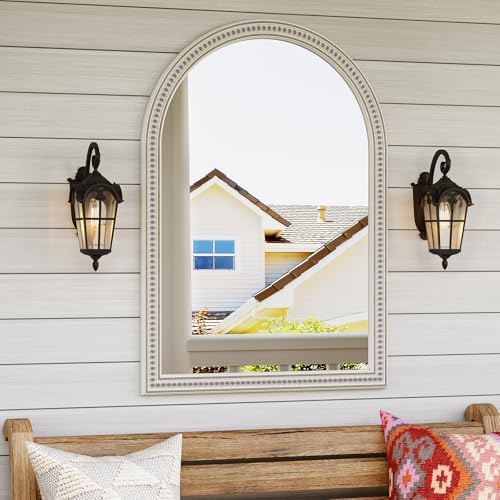 Boho Mirror for Wall, Arch Decorative Wall Mirrors for Bathroom, Living Room by Wiserset
