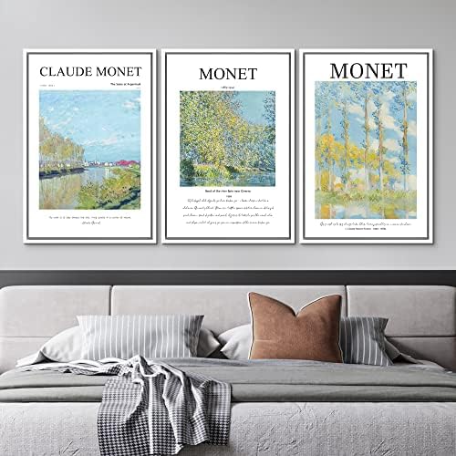 MUDECOR Framed Wall Art Print Set Argenteuil Landscapes by Claude Monet Nature - Image 2