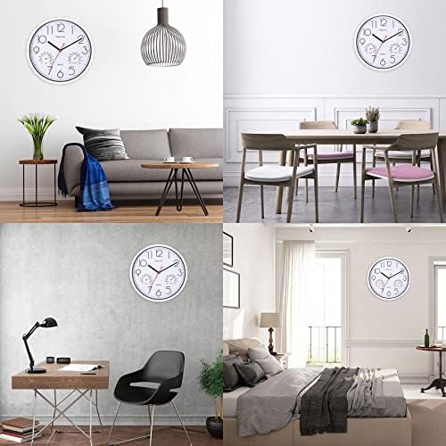 12 Inch White Wall Clock Silent Wall Clocks - Image 2