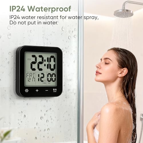 Digital Waterproof Shower Clock, Bathroom Kitchen Clock - Image 4