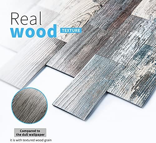 Art3d PVC Peel and Stick Backsplash Wall Tile, Spruce Grey Rustic - Image 5