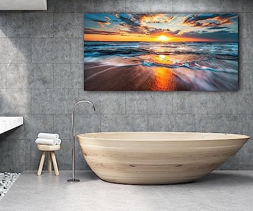 GUGIKA Ocean Wall Art for Living Room, Large Coastal Beach Canvas Wall Decor - Image 4