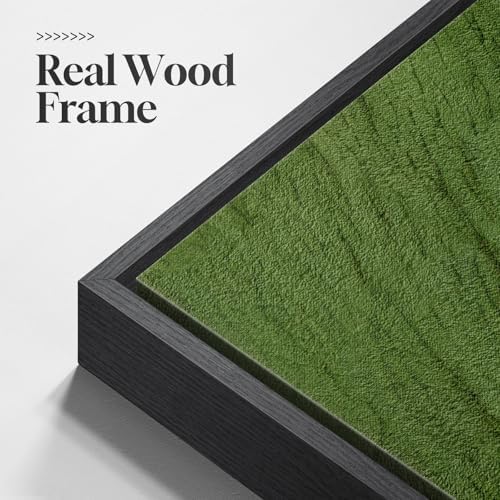 Framed Sage Green Abstract Long Narrow Wall Art Decor - Image 6