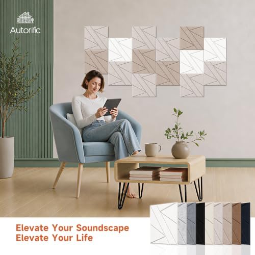 Self Adhesive Acoustic Panels, 11.8”x11.8”, 24 Pack, Light Camel - Image 3