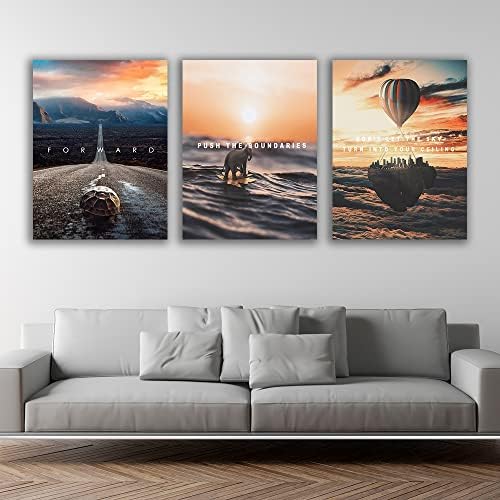 Motivational Wall Decor Poster Inspirational Wall Art 3 Pieces Canvas Wall - Image 7