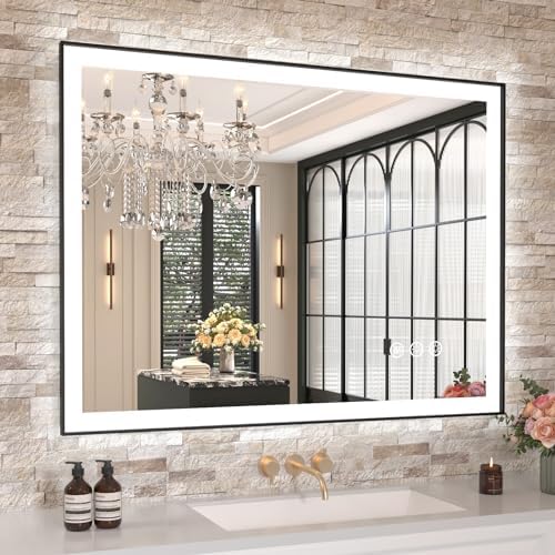 Amorho 40"x30" LED Bathroom Mirror, Frontlit&Backlit, Controlled Separately by Amorho