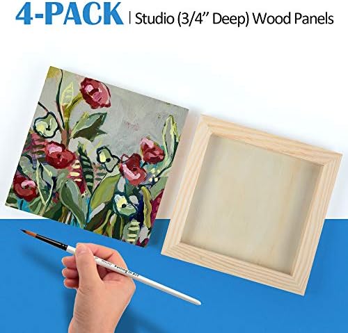 Falling in Art 4 Pack 6x6’’ Unfinished Birch Wood Panels Kit - Image 6