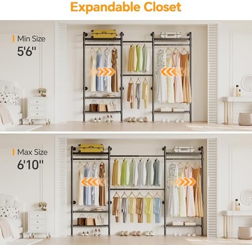 Higeego W3 Wall Mounted Clothes Rack, Industrial Pipe Clothing Rack - Image 2