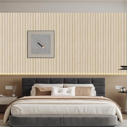 Arthome Peel and Stick Slat Wall Panels 15.7"x360", Self-Adhesive PVC Wood - Image 3