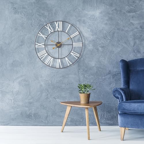 Sorbus Big Wall Clock, Roman Numeral Decor, Battery Operated - Image 7
