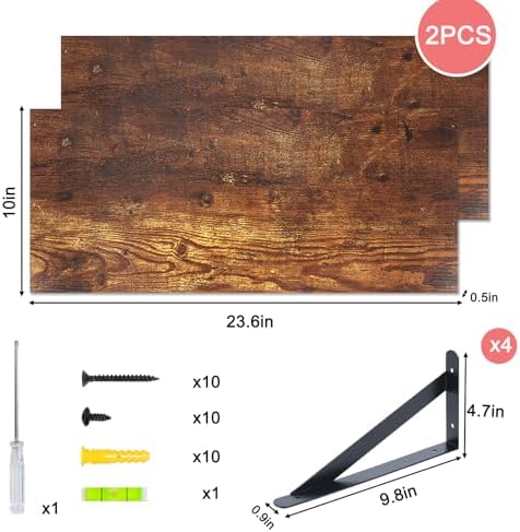 Fixwal 2pcs 10 in Deep Floating Shelves - Image 4