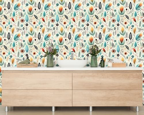 FLFK Boho Wallpaper Peel and Stick Removable Vinyl Wallpaper 16" x 64" - Image 6
