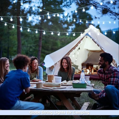 JMEXSUSS 33FT 100 LED Globe White String Lights Battery Operated - Image 2