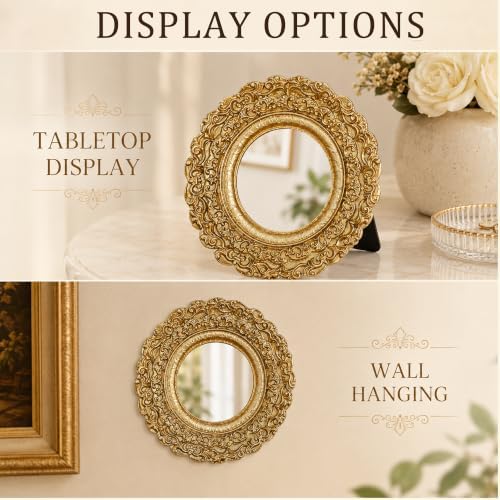 Golden Mini Vintage Mirror - Image 5
