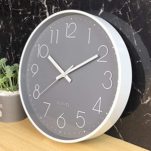 JUSTUP 12 inch Non-Ticking Wall Clock, Battery Operated Modern Wall Clock - Image 6