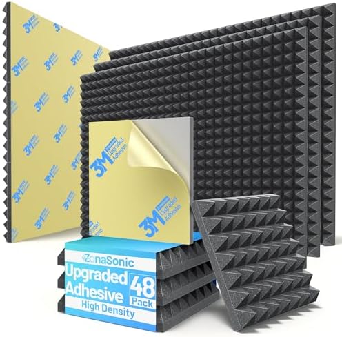 48 Pack Sound Proof Foam Panels by Unknown