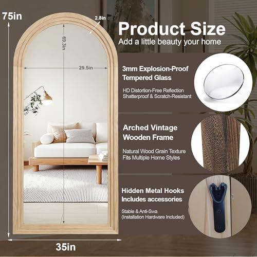 Delma Arched Full Length Mirror - Image 4
