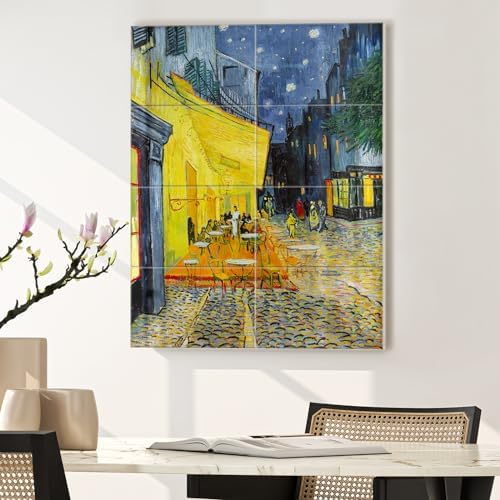 JBER Art Acoustic Panels 45" x 36", Cafe Terrace At Night by JBER