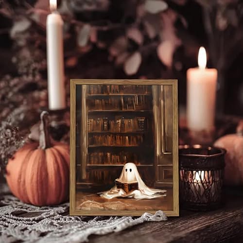Framed Vintage Library Ghost Wall Art - Image 2