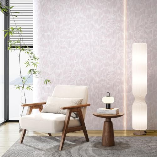 Theper Pink Peel and Stick Wallpaper Striped Contact Paper Boho 17.3"×590" - Image 7