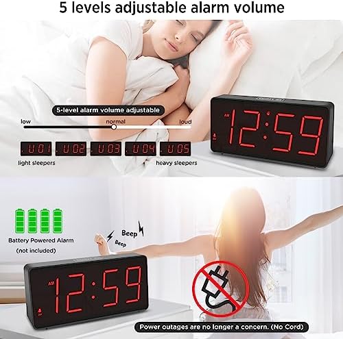 Peakeep Battery Operated Digital Alarm Clock - Image 4