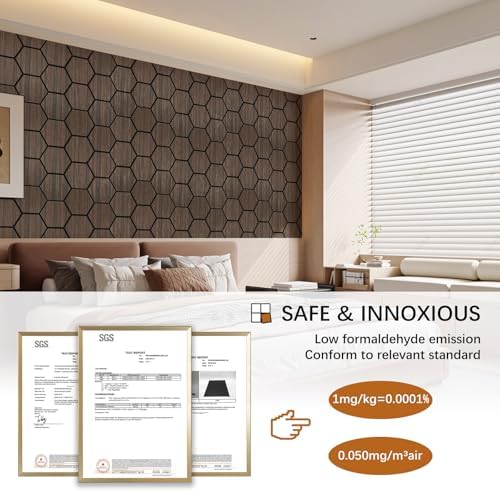 Hexagon Acoustic Wall Panels, Self-Adhesive Sound Absorbing Wall Panel by ARMURO - Image 3