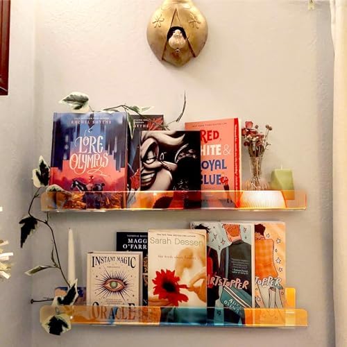 2 Pack RORKIM 36 Inch Iridescent Acrylic Floating Shelf, Kids Bookshelf - Image 5