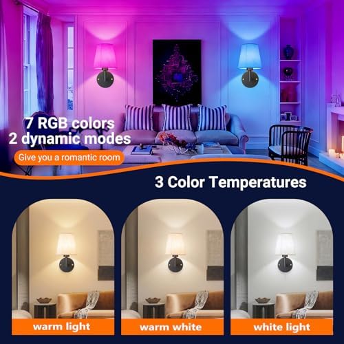 YHCDLAMP Peel and Stick Wall Sconces, No Drilling Stick On Wall Sconce - Image 4