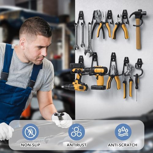Garage Hooks, Anti-Slip Heavy Duty Wall Mount Hooks - Image 5
