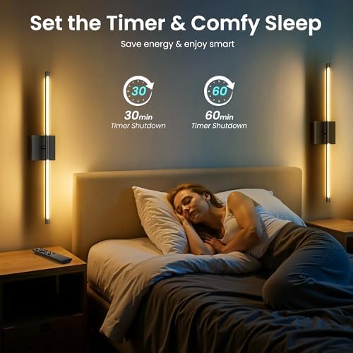 10000mAh Rechargeable Wall Lights, 29 Inch, 2 Pack - Image 6