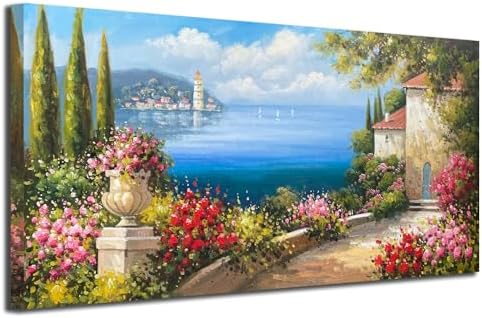 Arjun Landscape Wall Art Canvas Coastal Seascape Large Size Framed 48"x24" - Image 2