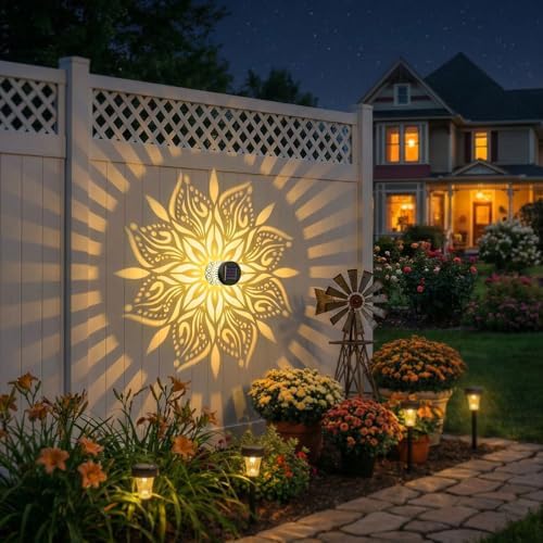 2 Pack Solar Fence Lights Metal Solar Powered Outdoor Wall Deck Step Lights - Image 7