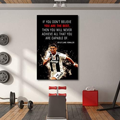 AMART SUN Football Sports Decor • Superstar Quote Poster Inspirational Canvas - Image 4