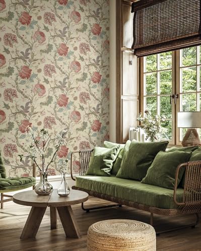 NextWall Harry & Grace Jacobean Trail Premium Matte Non-Woven Peel and Stick - Image 2